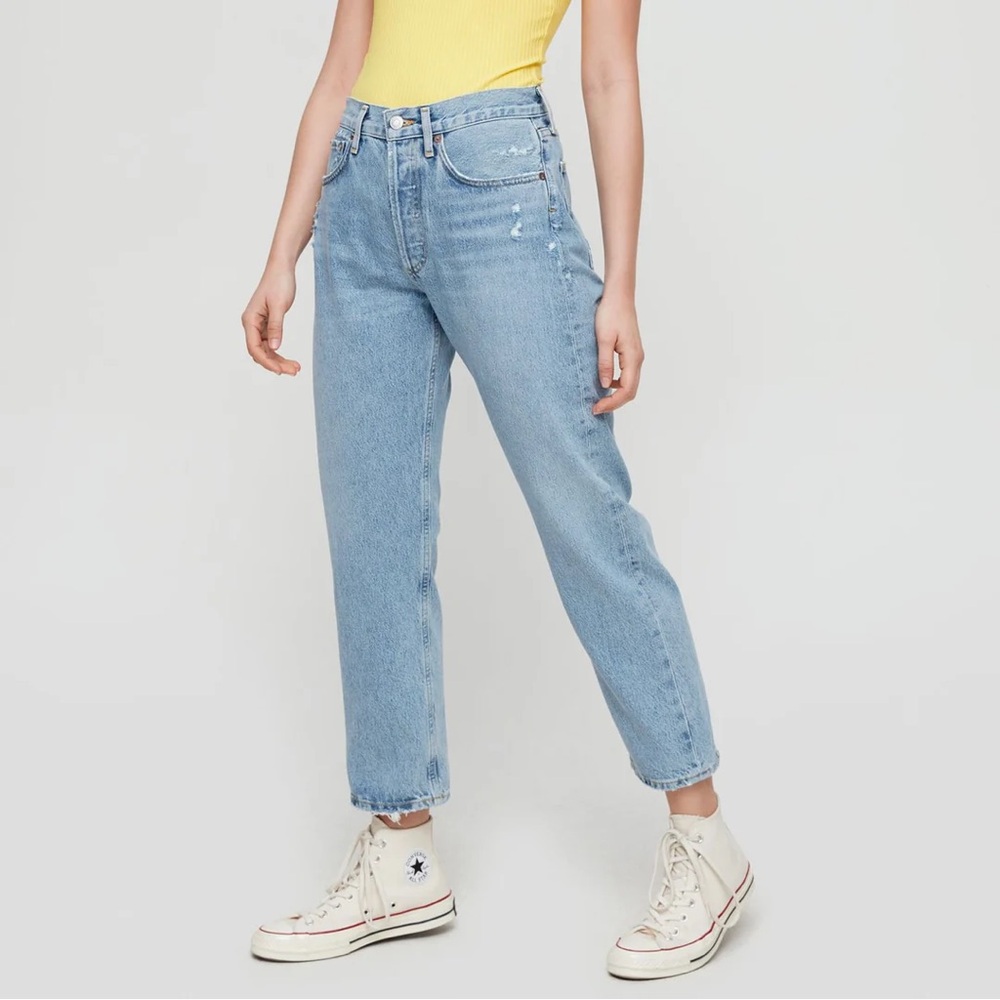 AGOLDE Parker Button Fly Straight Leg Jeans.